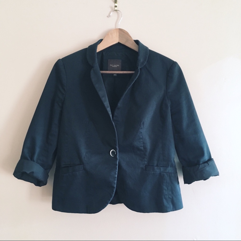 The Limited Black One Button Blazer